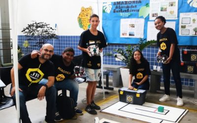 Equipes de robótica da E. M. João Brazil se apresentam em feira do Colégio Pedro II